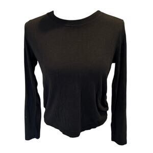 Marine Layer Women’s Long Sleeve Cotton Tee Black Size XS Soft Basic Top